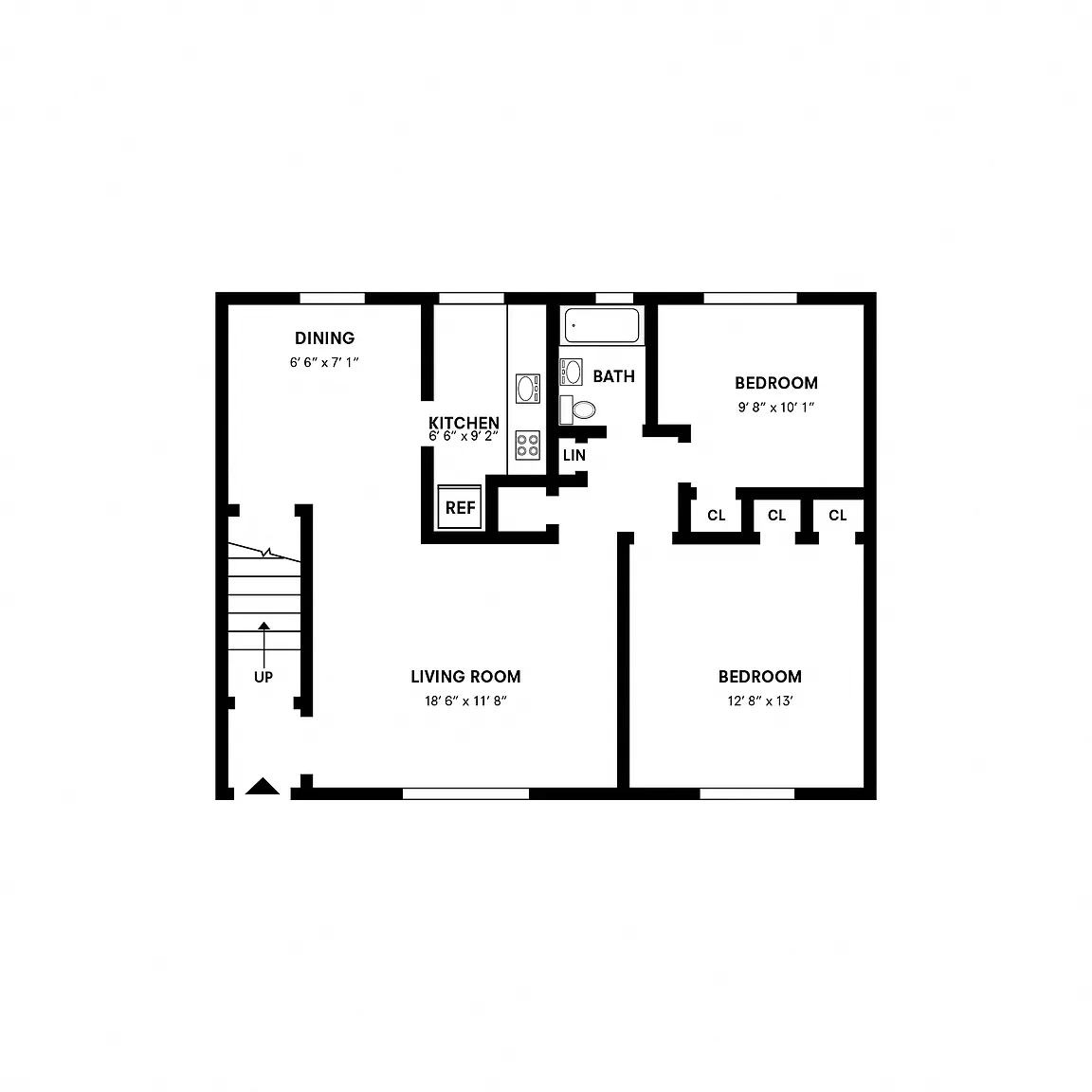 Elmwood Village Apartments and Townhomes – Floor plan