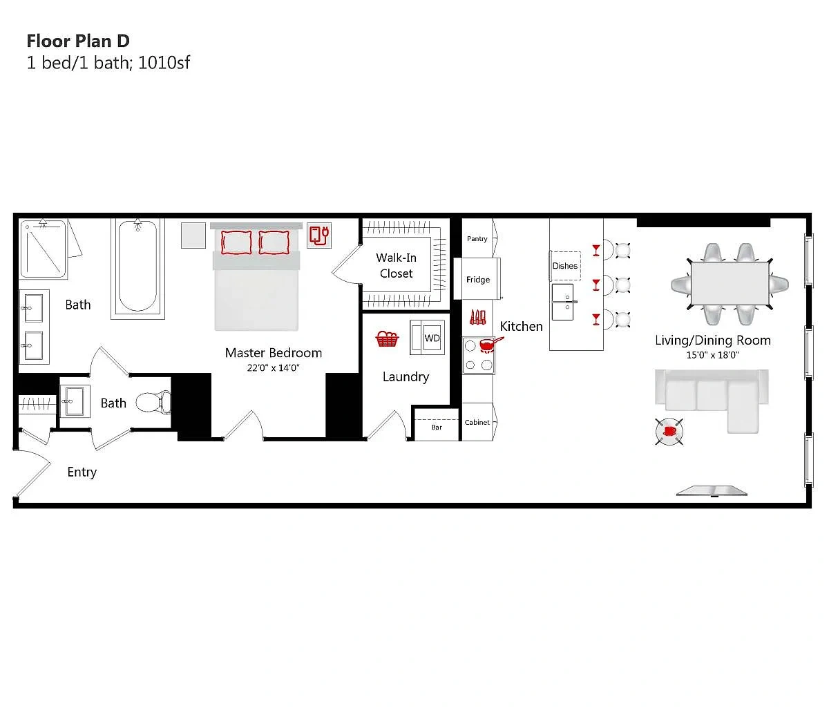Iconic Living at The 9 – 1 BED/ 1 BATH - 1010 S/F (D)