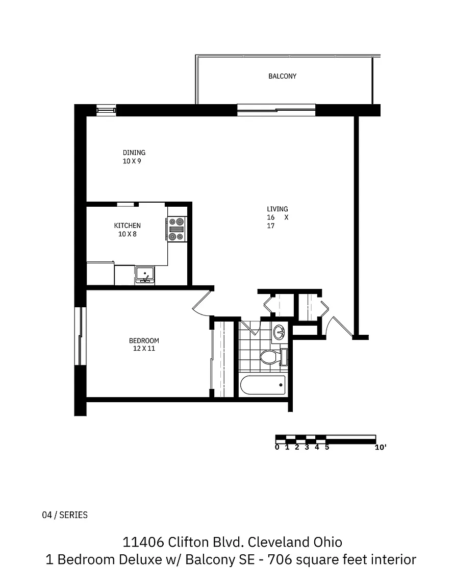 Clifton Park & Clifton House – 1 Bedroom 1 Bath F