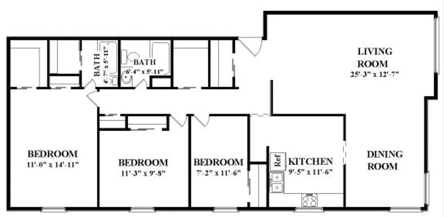 Shoreham Apartments – 302A - 3 Bdrm, 2 Bath