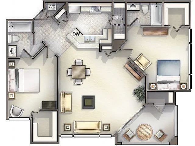 Allegro Palm Apartments – Floor plan