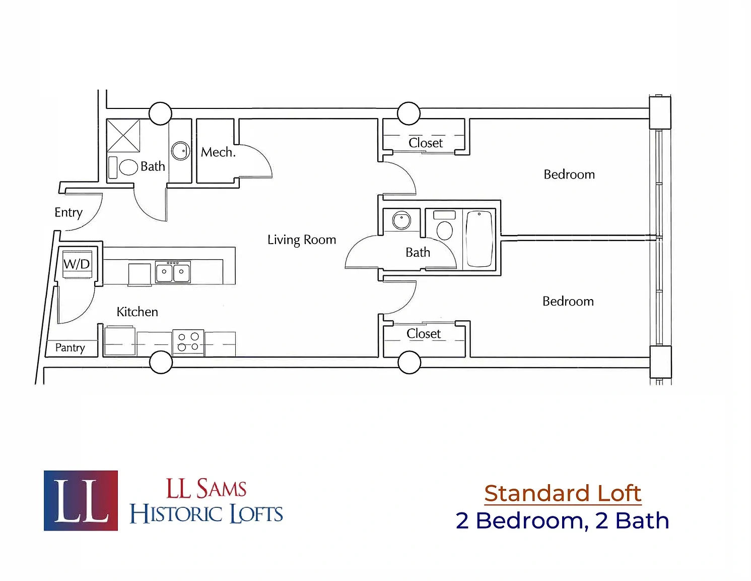 LL Sams Apartments – Floor plan