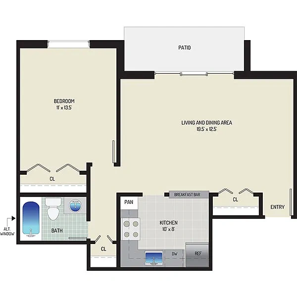 Whitehall Square Apartments – Floor plan