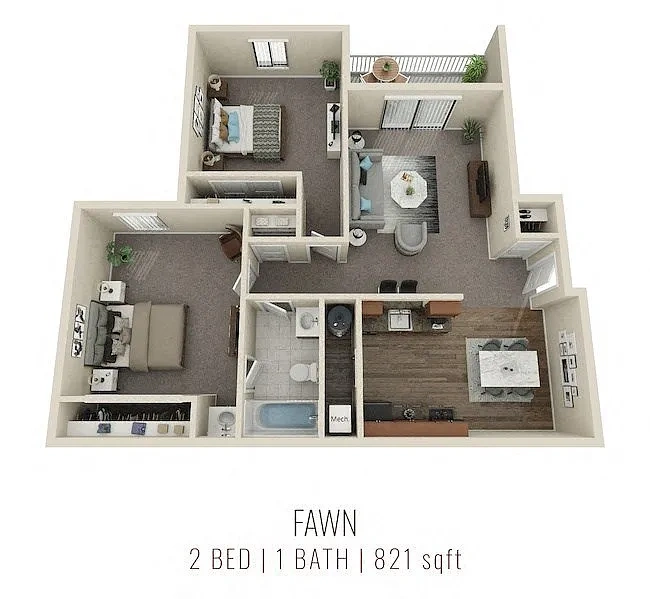 Deerfield Crossing Apartments – The Fawn - Renovated