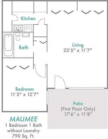 Rivers Edge Apartments and Townhomes – Floor plan