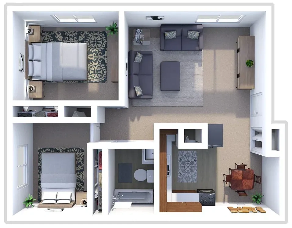 Abbey Run Apartments – 2 Bed 1 Bath