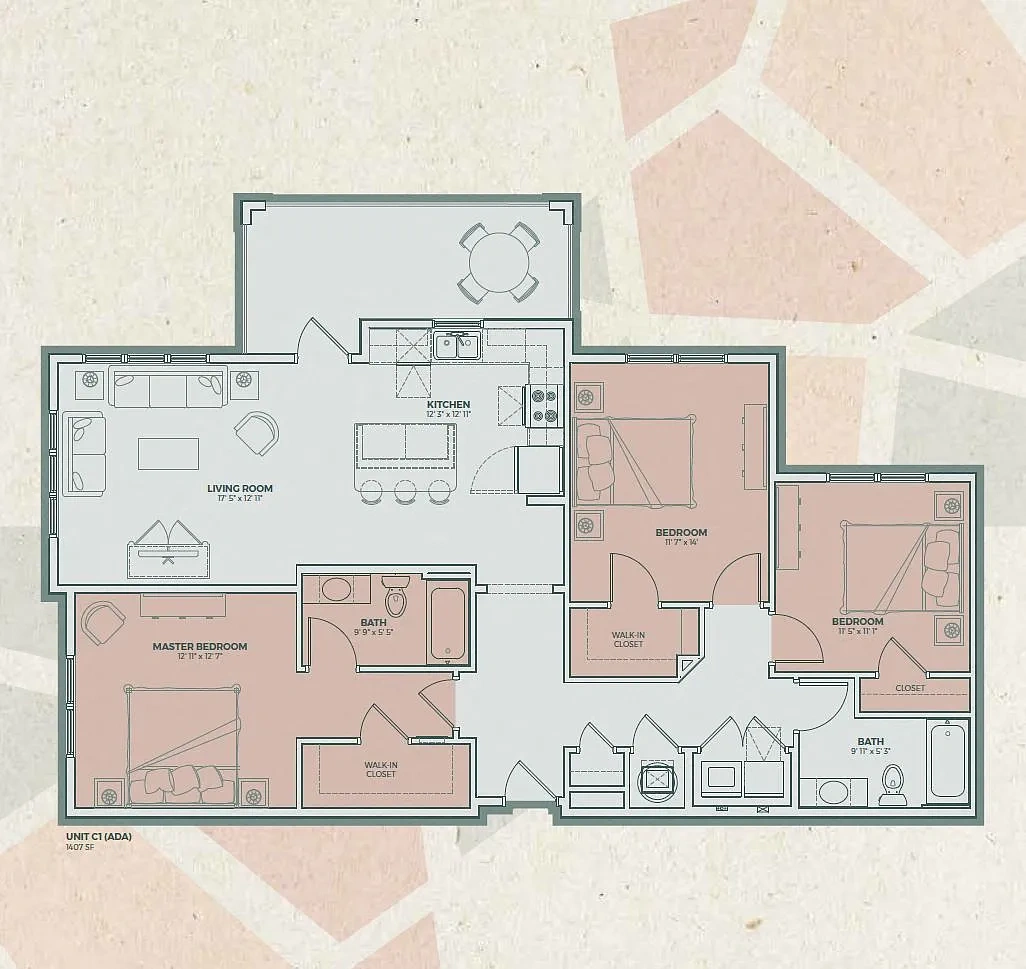Mosaic at Levis Commons – Floor plan