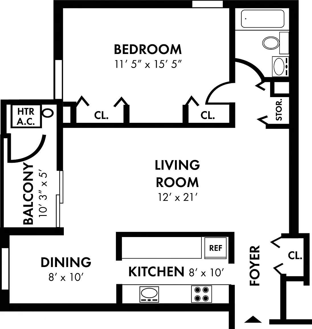 Summit Pointe Apartment Homes – Floor plan