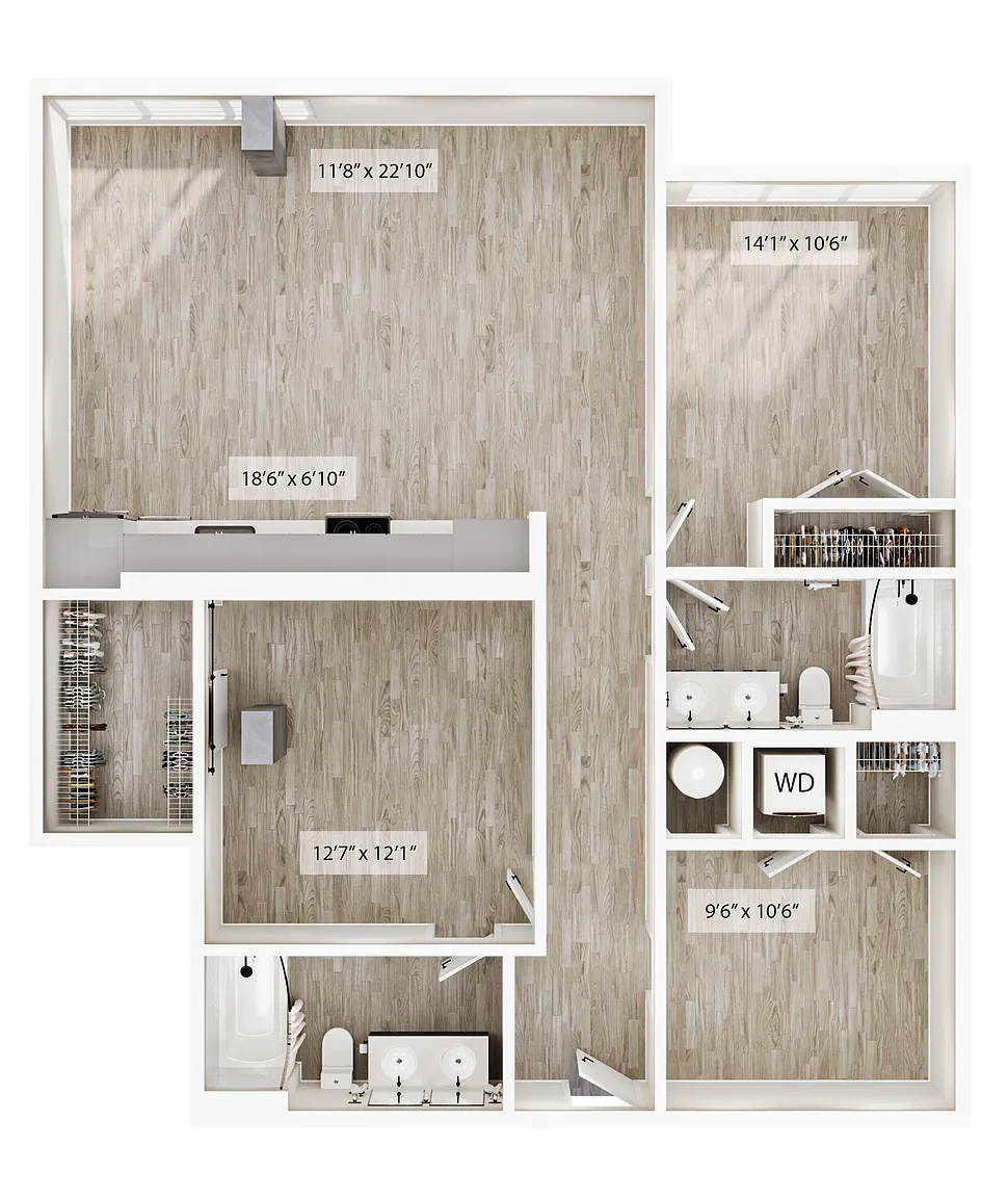 The Westbrook Apartments at Brewers Row – Floor plan