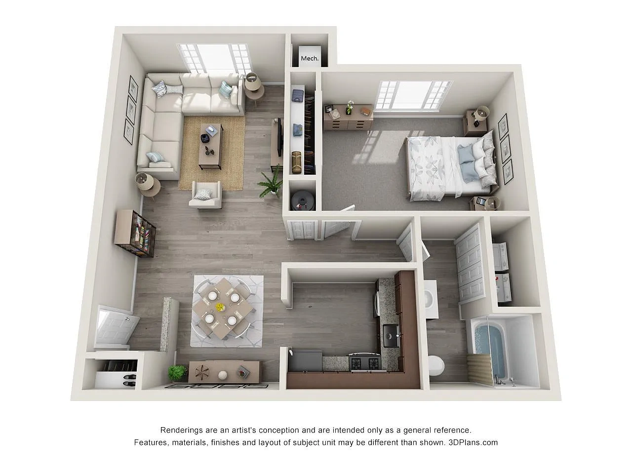 Cross Creek Apartments – Renovated 1 Bedroom