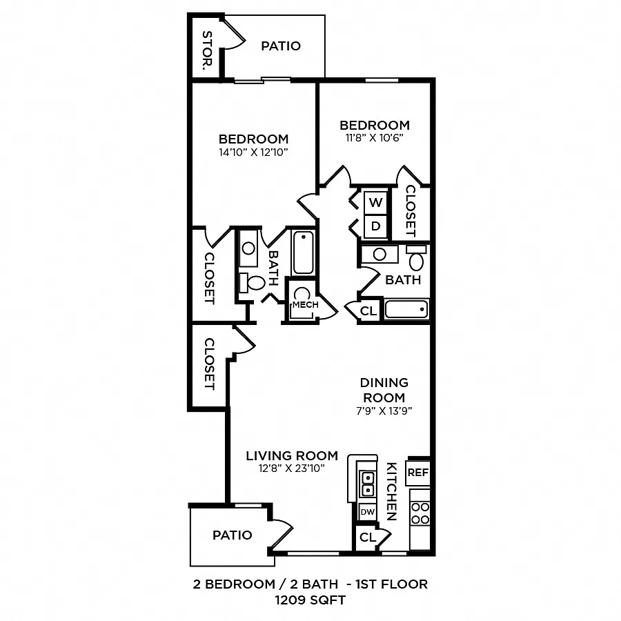 The Lakes of Beavercreek Apartment Homes – Floor plan