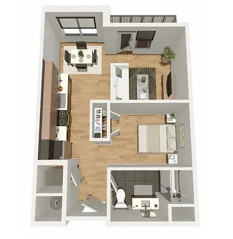 Breakwater Lofts – 07 Plan - Jr 1 Bed