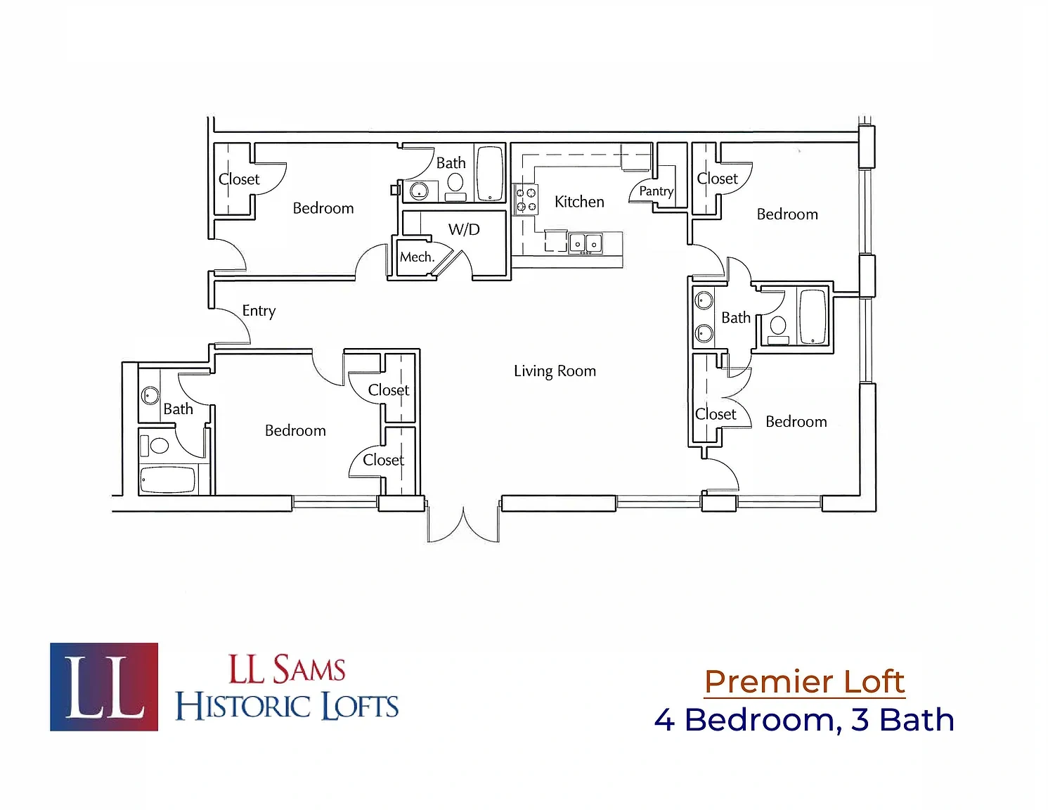 LL Sams Apartments – Floor plan