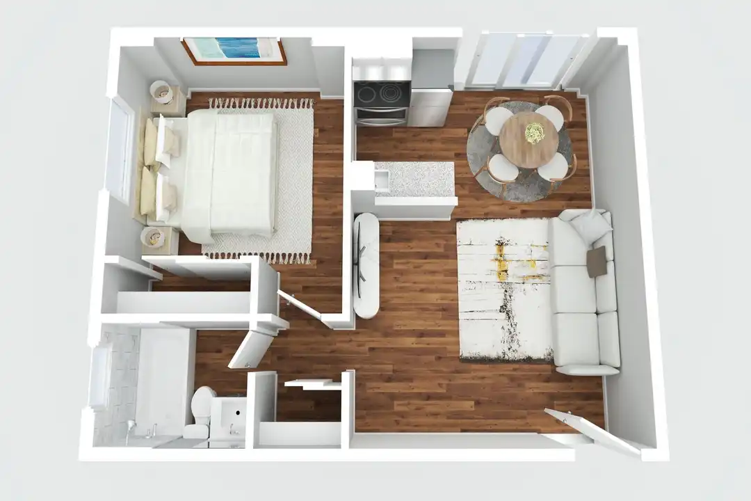 1-roms leilighet, 65 m²